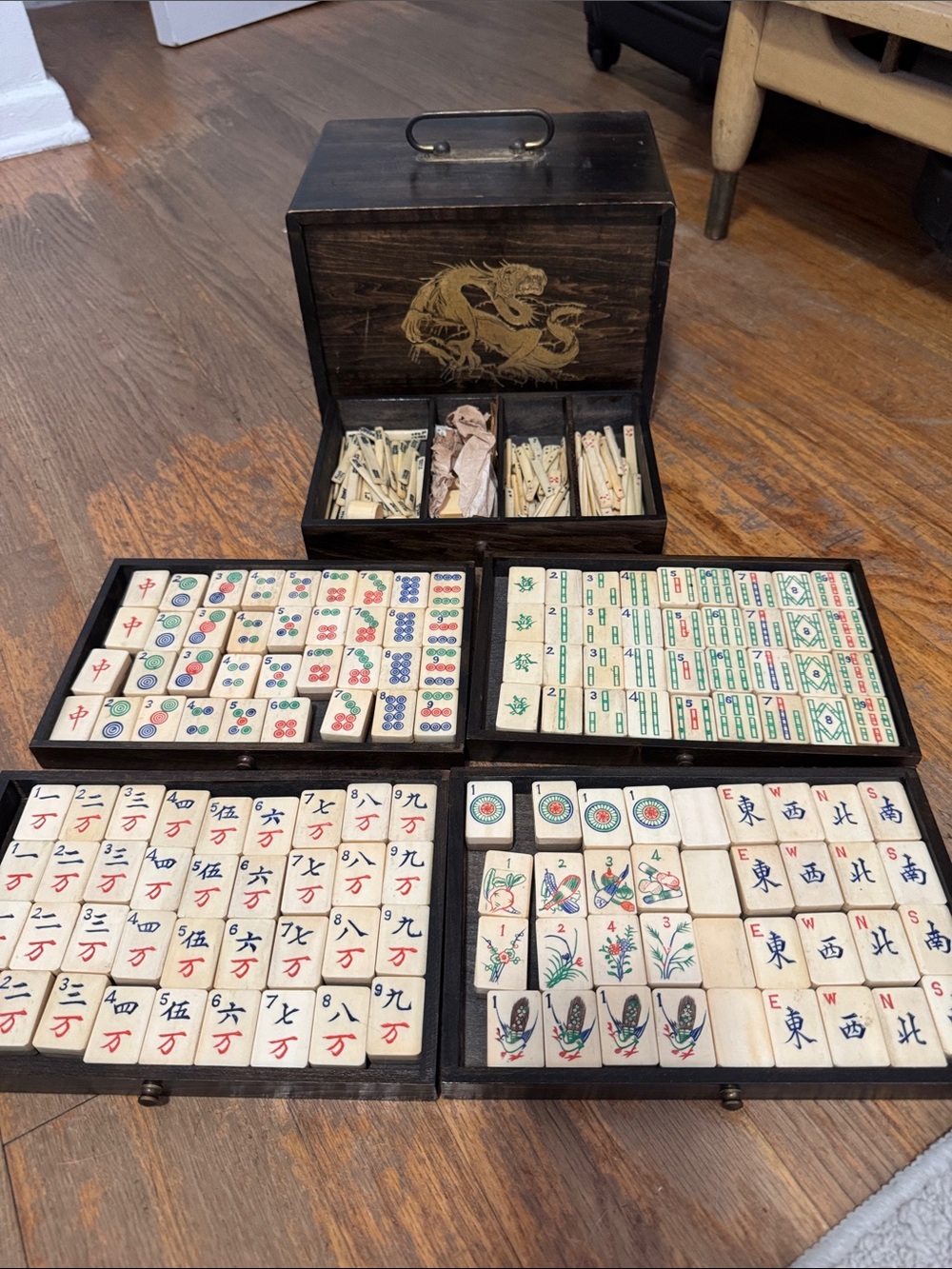 Vintage 1900’s Complete Majong Set
